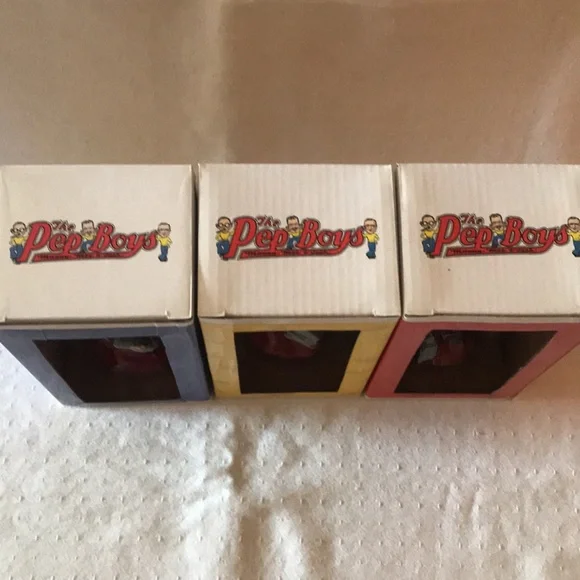 PEPBOYS Bobble Head Set- Many, Moe & Jack Limited Edition 5” tall hand painted - Picture 5 of 11